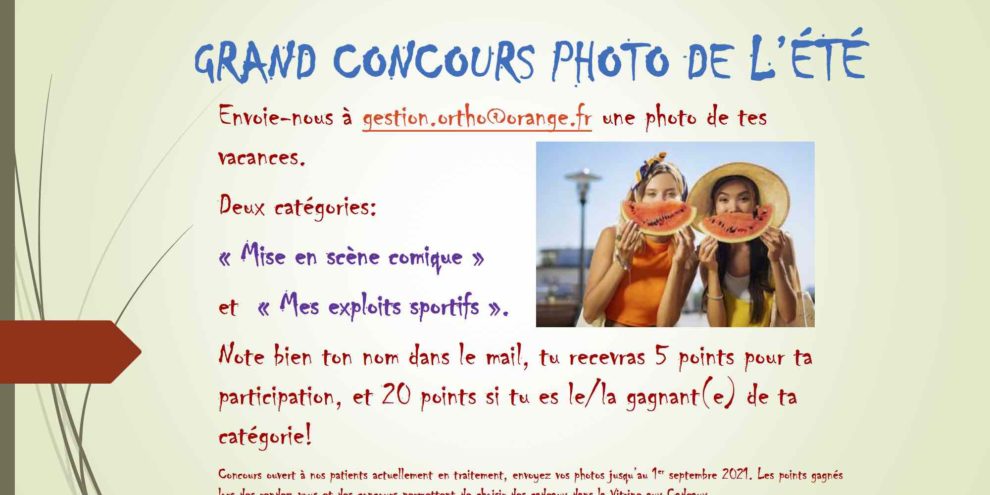 CONCOURS PHOTO orthodontie strasbourg concours